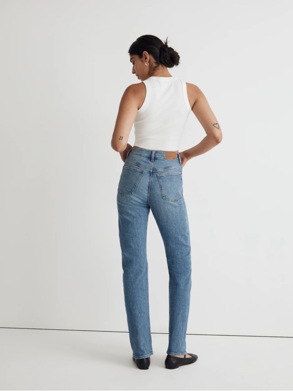 MADEWELL The Tall '90s Straight Jean blue denim high rise size 26 - Picture 2 of 10